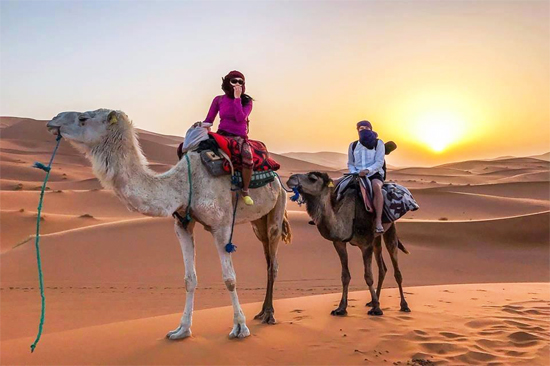 merzouga sunset camel ride